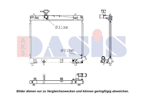 AKS DASIS radiatorius, variklio aušinimas 210258N